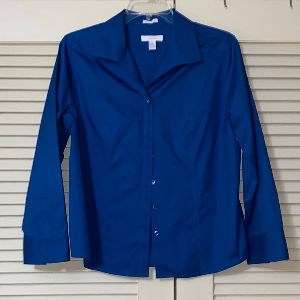 Chico's Blue Casual Button Down Shirt